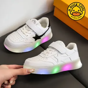 G. DUCK COOL Moda Zapatos para niños personalizados Diseñador Niños y niñas Zapatos deportivos transpirables al aire libre Zapatos para niños iluminados