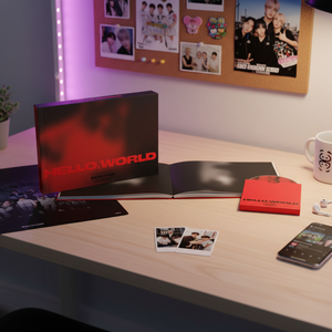 Tarjetas de fotos de K-Pop, mini álbum de fotos Hello World Ver. Póster doblado (letras) Tarjeta de perfil de pegatina postal - Product Image 3