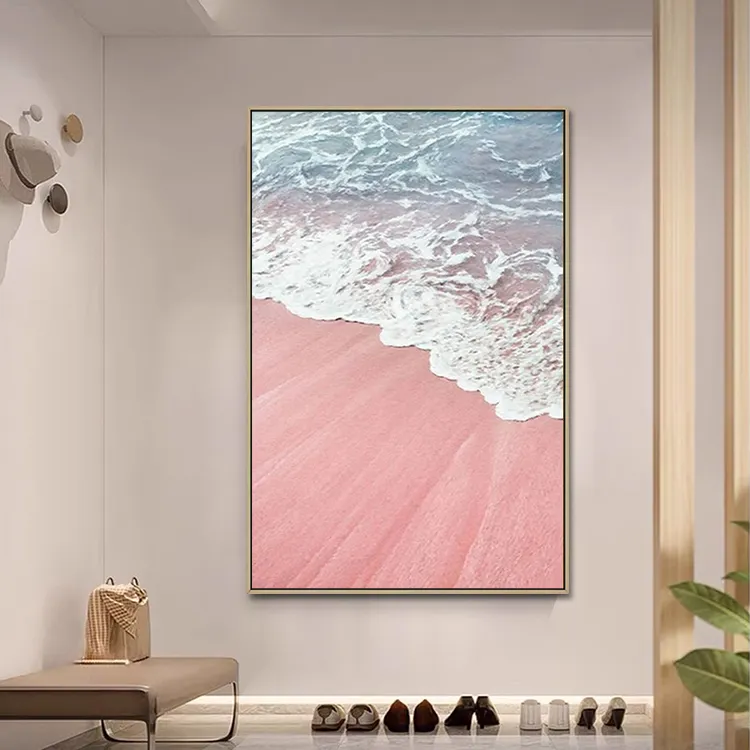 Modern manzara resmi deniz manzarası sanat el yapımı akrilik resim sergisi tuval soyut duvar sanatı oturma odası dekor için