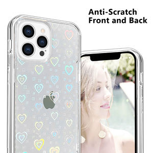 <span class=keywords><strong>2022</strong></span>เคสโทรศัพท์เลเซอร์โฮโลแกรมหัวใจใสแวววาว,เคสโทรศัพท์สำหรับ iPhone 11 12 13 Pro Max X XS XR 7 8 Plus - Product Image 2