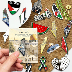Palestine Hijabs bản đồ ve áo pin nhỏ tùy chỉnh ve áo pins miễn phí palestine ve áo pins cho phù hợp với nam giới - Product Image 1