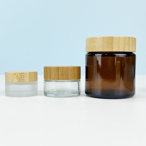 En Stock, Venta al por Mayor, Frascos de Vidrio para Crema Facial de 10g, 15g, 20g, 30g, 50g, Color Negro Mate, Frascos de Vidrio de 2 Oz con Tapa de Plástico con Efecto Madera - Product Image 6