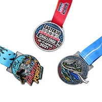 Médaille de marathon gravable de haute qualité en fonte sous pression, médaille personnalisée avec logo