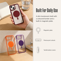 Coque de téléphone iPhone 15 Pro Max personnalisée avec logo OEM, TPU PC magnétique, antichoc, coque arrière premium, vente en gros