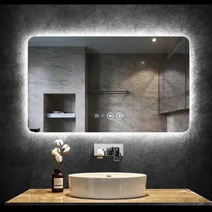 Espejo Inteligente Rectangular <span class=keywords><strong>de</strong></span> Estilo Moderno con Pantalla <span class=keywords><strong>de</strong></span> Tiempo, Espejo LED para <span class=keywords><strong>Baño</strong></span> con Luz para Hogar y Hotel - Product Image 5