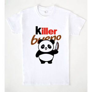 เสื้อยืดคิลเลอร์ บูเอโน แพนด้าผ้าฝ้ายสีขาว สำหรับผู้ใหญ่ ไซส์ M L XL XXL - Product Image 1