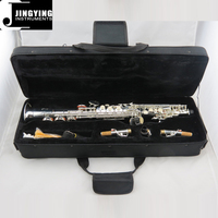 2023 Jingying Music Brass Wind Instruments,Brass Material Overall Silver Plating Classic Soprano Saxophone