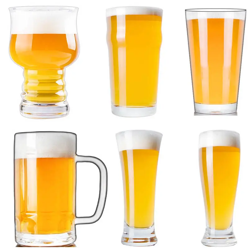 wholesale 500ml pilsner beer glasses sublimation craft beer glass weizen pint glass with custom logo