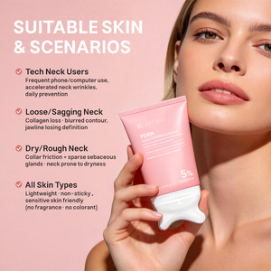 Crème <span class=keywords><strong>anti</strong></span>-rides pour le <span class=keywords><strong>cou</strong></span> au collagène PDRN avec masseur Gua Sha intégré, soin raffermissant Volufiline pour le contour du visage <span class=keywords><strong>et</strong></span> du <span class=keywords><strong>cou</strong></span> - Product Image 5