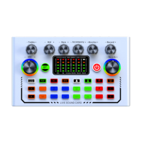 Table de mixage audio F009, console de mixage sonore, accessoires de streaming audio avec microphone BM800, écouteurs, table de mixage audio pour PC Gaming