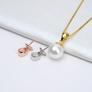 Pendentif en argent S925 en forme de grain de melon, épaisseur 6 mm, accessoire de bricolage pour collier, barrette à cheveux et breloques pour femmes - Product Image 1