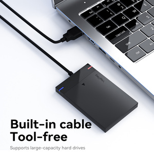 กล่องใส่ฮาร์ดดิสก์ VegGieg ขนาด 2.5 นิ้ว SATA เป็น USB 3.0 อะแดปเตอร์สำหรับ SSD/<span class=keywords><strong>HDD</strong></span> แบบกล่อง ชนิด Type C 3.1 กล่องใส่ฮาร์ดดิสก์ภายนอก - Product Image 3
