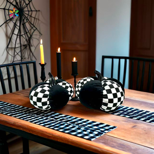 Susangifts Factory Thanksgiving Day Harvest Festival Halloween Black White Check Pattern Decoration Large Sizes Small Sizes - Product Image 2