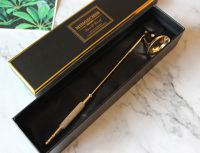 Coupe-mèche de bougie de luxe en acier inoxydable, écologique, non toxique, avec emballage personnalisable et coffret cadeau