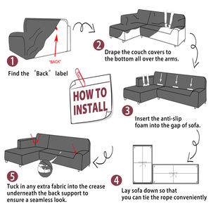 Wholesale Home Decor Machine Washable Durable Slipcover Waterproof Non-Slip Insert Fitted <b>Sofa</b> <b>Cover</b> - Product Image 5
