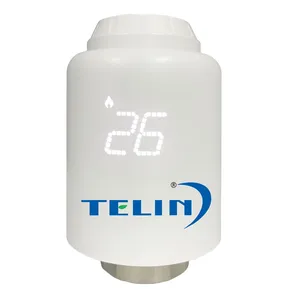 Telin TL-20-WIFI Automatic Water Shut Off Valve Cartridge Smart Trv 3 Way Motorized Valve Thermostatic Radiator Valve