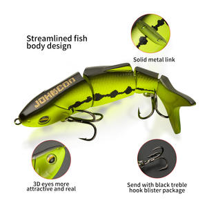 Yeni Stil Çok Renkli Sentetik Malzeme 9cm/12g Batan Çok Eklemli Balık Yemleri Levrek, Levrek Balığı ve Kara Balığı için - Product Image 4