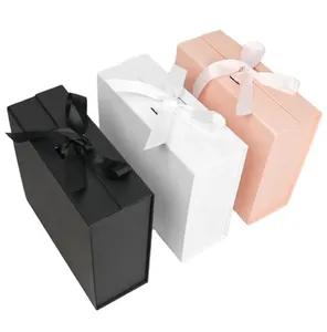 YQ Brand Gift Box For Cosmetic Jewelry Customized 250g Cardboard Box Packaging Folding Magnetic Gift Box With Ribbon Wedding