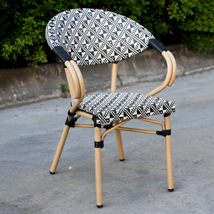 Modern Teslin Design Hotel Villa Park Exterior Dining Set Aluminum <strong>Bistro</strong> <strong>Table</strong> <strong>and</strong> <strong>Chair</strong> Sets with Powder Coated Finish - Product Image 3