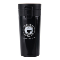 Tasse réutilisable de 380ml avec couvercle Tasse à café isolée en acier inoxydable pour boissons chaudes et froides Bouteille de voyage idéale avec infuseur à thé