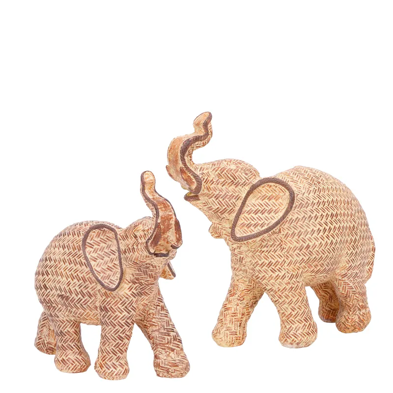 Redeco 새로운 도착 복고풍 전쟁 코끼리 예술 선물 코끼리 수지 코끼리 장식 가정 장식 의 공예 동상