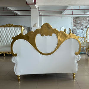 Meubles d'hôtel de luxe <span class=keywords><strong>royal</strong></span> Design européen 2 places dossier haut résine artisanat inclinable accoudoir événements festifs mariages vie - Product Image 4