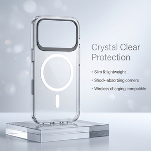 Étui de protection magnétique transparent en TPU pour 17 Pro Max/16/15, ne jaunit pas, accessoires de téléphone portable pressés à chaud - Product Image 4