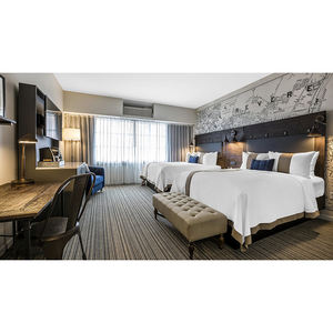 تصنيع المعدات الأصلية مخصص نمط الحياة المعاصرة أثاث الفندق دائم الميلامين 3 نجوم تصميم الشقق والفنادق المواد الخشبية - Product Image 4