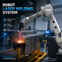 Machine de soudage laser robotisée à 6 axes, poste de travail robotisé de soudage automatique, laser à fibre pour pièces en tôle métallique, dispositif de positionnement