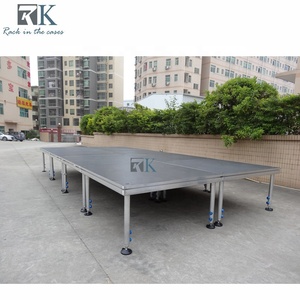 Scène mobile extérieure réglable en aluminium, plateforme de scène portable, structure de scène, plateforme d'exposition - Product Image 1