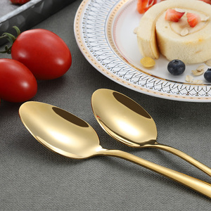Couverts en acier inoxydable de qualité supérieure, plaqués titane or, cuillère de service, fourchette, couteau à poisson pour mariage, hôtel et banquet - Product Image 4