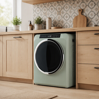 Sèche-linge à tambour ventilé OlyAir électrique automatique avec écran LED en acier inoxydable 6,0 kg pour usage domestique