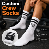 Chaussettes de sport athlétiques pour hommes en coton respirant avec logo personnalisé, jacquard, vente en gros