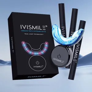 IVISMILE CE批准的无线漂白蓝光牙齿美白发光二极管套件