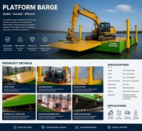 Plateforme de travail flottante en acier enduit résistant à la corrosion, de qualité industrielle, avec pieds hydrauliques, marque ETERNE, classe ABS