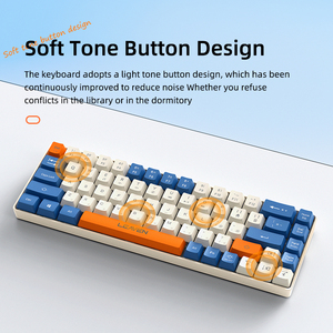 Novidades LEAVEN K680 Mecânica Sinta Teclado Com Fio USB 2.0 Membrana Gaming <span class=keywords><strong>Keyboard</strong></span> RGB Backlit 68 Key Gaming <span class=keywords><strong>Keyboard</strong></span> - Product Image 6