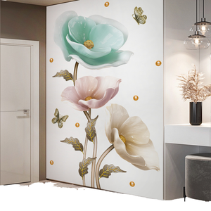 <span class=keywords><strong>Adesivi</strong></span> 3D in PVC <span class=keywords><strong>per</strong></span> Decorazione Soggiorno, Fiori Impermeabili Ecologici Rimovibili Stampati UV <span class=keywords><strong>per</strong></span> <span class=keywords><strong>Pareti</strong></span> - Product Image 1