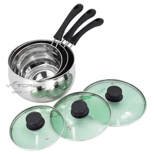 Mini fry pan pot kitchen cookware convenience to carry with glass lid