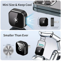 Adaptador Inalámbrico 2 en 1 para Coche, Mini Reproductor Multimedia Portátil con CarPlay y Android Auto, Dongle USB para Coche