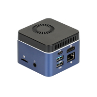 Nueva Mini PC de Escritorio Portátil para Juegos, Intel J4105 de Cuatro Núcleos, Tamaño Pequeño, 2 Puertos USB, 1 Puerto LAN, 1 Puerto HD, 1 Ranura para Tarjeta TF, Tipo-C DC 12V