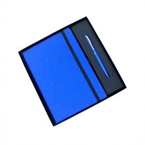 Carnets de luxe à couverture rigide personnalisés avec logo, agendas en cuir, ensembles stylo et carnet, cadeaux d'entreprise avec coffret cadeau - Product Image 1