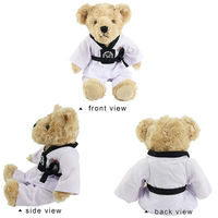 Ours en peluche Taekwondo personnalisé en usine, jouet en peluche d'arts martiaux, cadeaux adorables pour filles et garçons