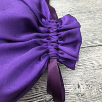 Sac à chaussures de danse en satin avec cordon de serrage, impression de logo personnalisée acceptée