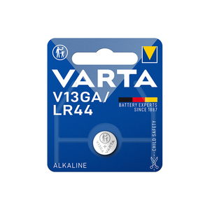 Varta-pilas de botón de pila primaria alcalina, electrónica V 13 GA / LR44/AG13, 1,5 V / 138mAh en Blister(1) - Product Image 1