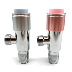 Korea popular Design Press type angle valve High quality supplier Kitchen and bathroom valve SUS304 Angle Valve