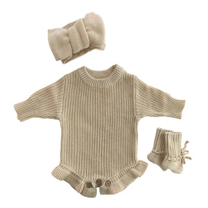 Tutina Unisex per Neonati a Maniche Lunghe con Ricamo Floreale, 100% Cotone Traspirante, Invernale, 0-18 Mesi - Product Image 2