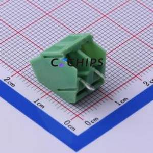 KF103-5.0-2P Screw Terminal Block Through hole Component (THT),P=5mm Connector 1x2P 5mm Green Through Hole - Product Image 2