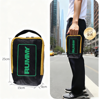 Vente en gros de jeux de Rummy de luxe de haute qualité avec logo personnalisable, taille mini, ensemble de cubes, tuiles de dominos en bois, supports et sac de transport portable