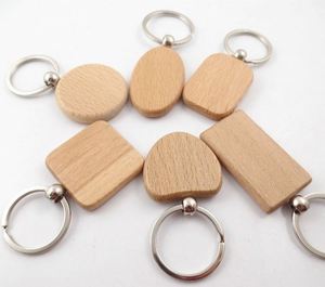<b>Custom</b> Blank Tag Chain Rectangle Wood Blanks Wooden <b>Keychain</b> for Engraving Unfinished Natural Key Gift - Product Image 1