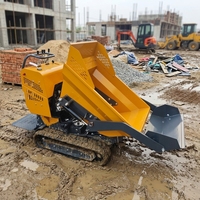 KC500 500kg Mini-Raupendumper Euro 5 Koop Dieselmotor Hydraulischer Selbstentlader Kleiner Kettentransporter für Landwirtschaft und Bau